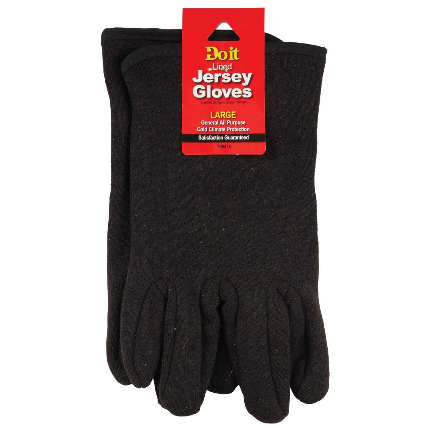 Do it Men's Large Lined Jersey Work Glove Image 3