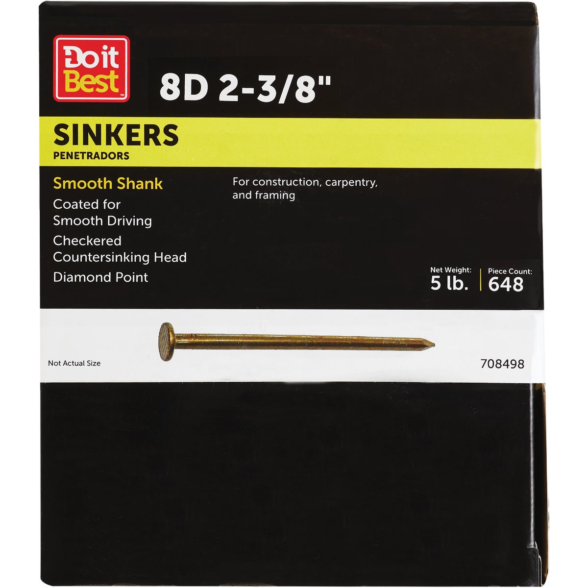 Do it 8d x 2-3/8 In. 11 ga Coated Sinker Framing Nails (765 Ct., 5 Lb.)