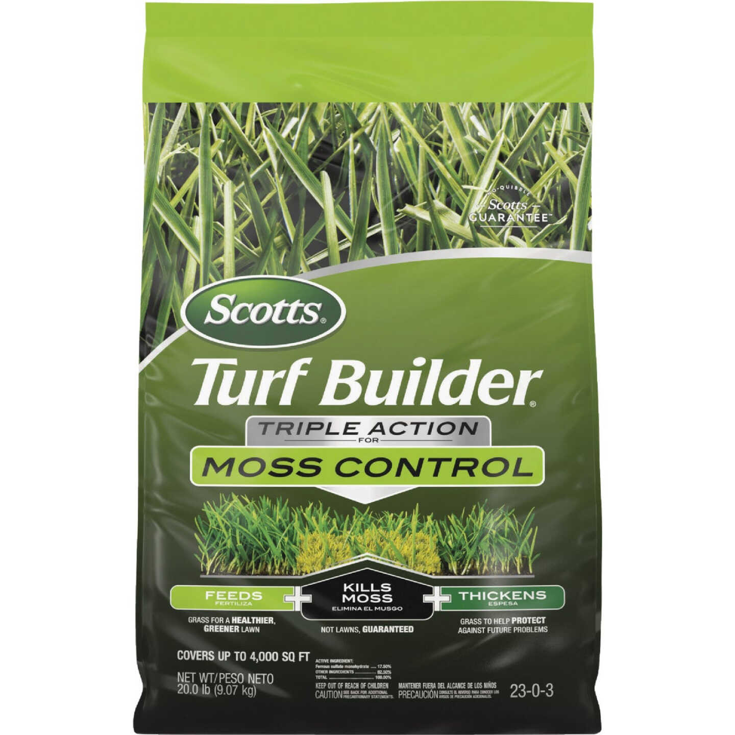 Scotts Turf Builder Triple Action 4000 Sq. Ft. 20 Lb. Moss Control & Lawn Fertilizer Image 1