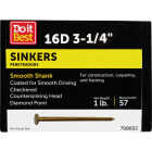 Do it 16d x 3-1/4 In. 9 ga Coated Sinker Framing Nails (64 Ct., 1Lb.) Image 1