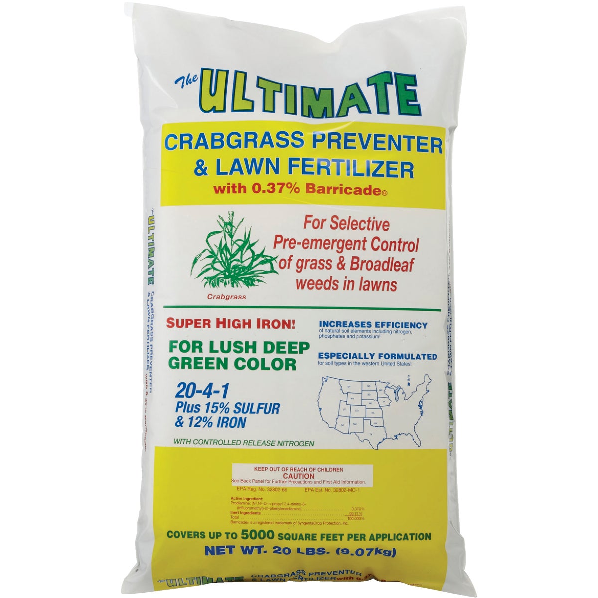 Ultimate 20 Lb. 5000 Sq. Ft. 20-4-1 Lawn Fertilizer with Crabgrass Preventer Image 2