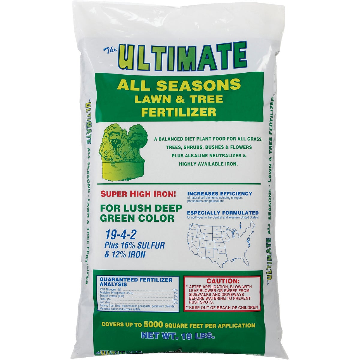 Ultimate 18 Lb. 5000 Sq. Ft. 19-4-2 All Seasons All Purpose Fertilizer Image 2