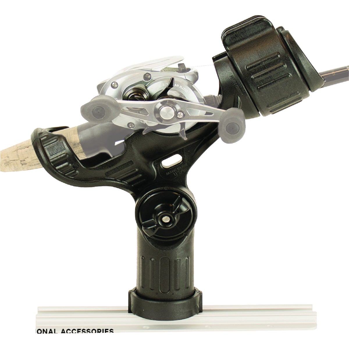 YakAttack Omega Rod Holder with Track Mounted LockNLoad Mounting System Image 5