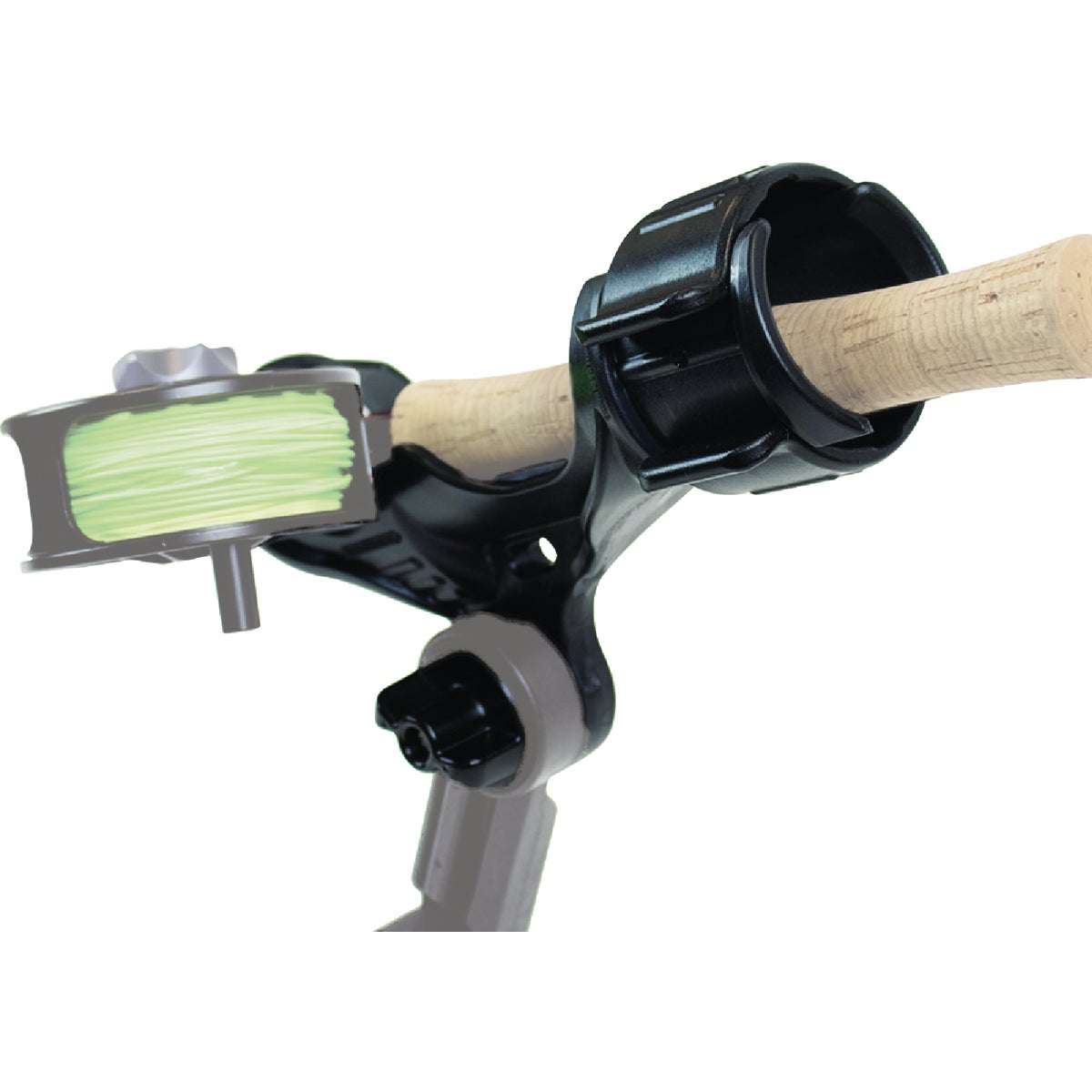 YakAttack Omega Rod Holder with Track Mounted LockNLoad Mounting System Image 3