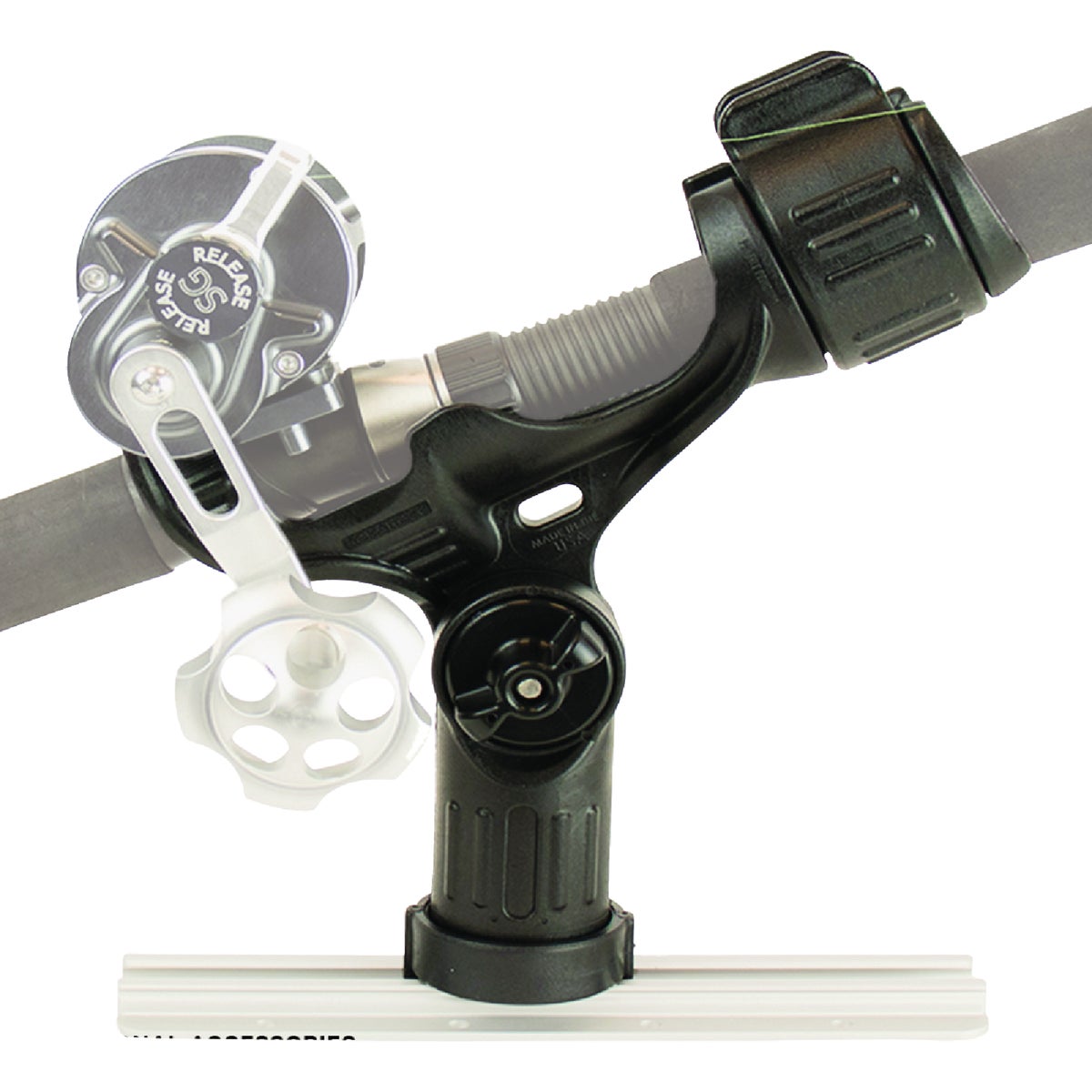 YakAttack Omega Rod Holder with Track Mounted LockNLoad Mounting System Image 2