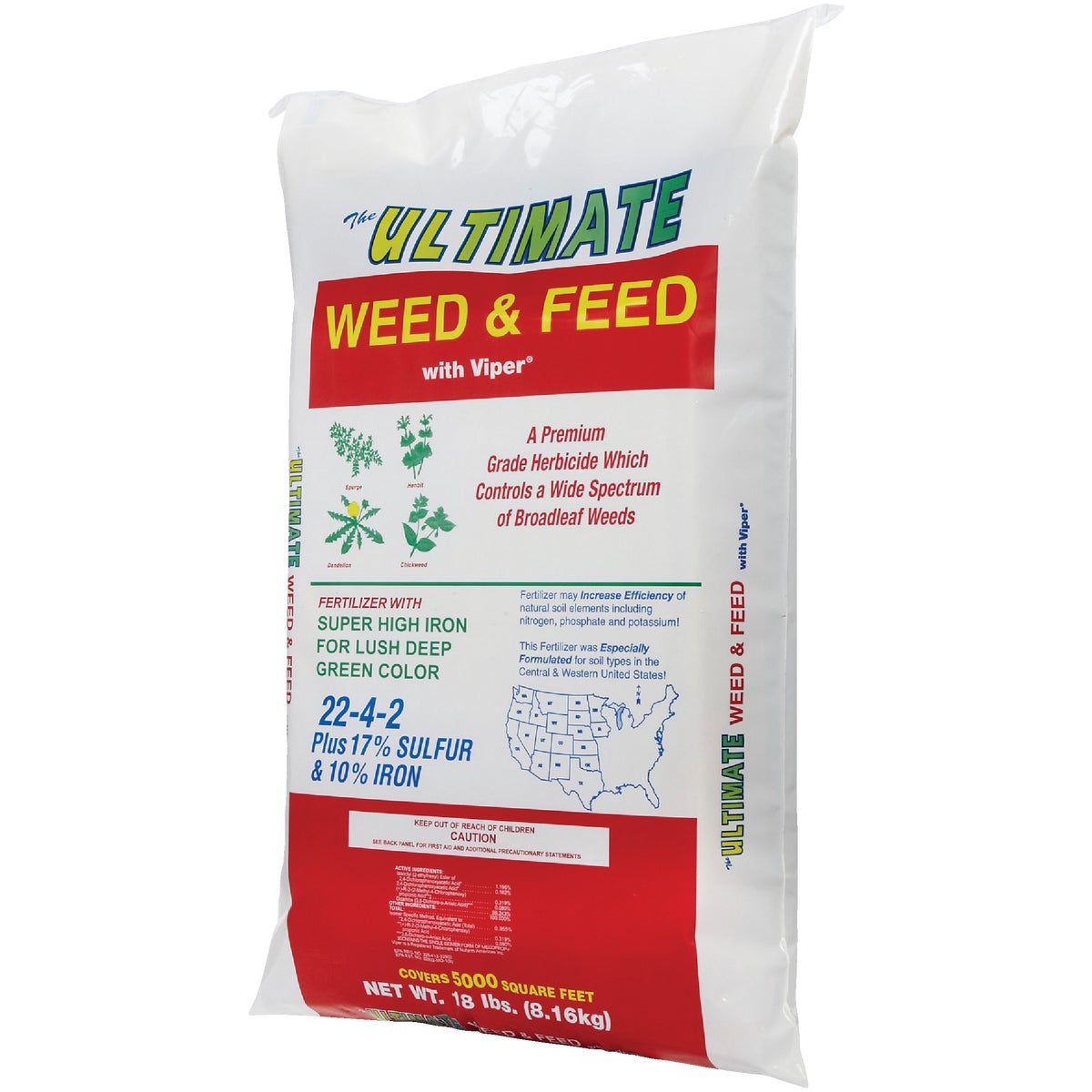 Ultimate Weed & Feed 18 Lb. 5000 Sq. Ft. 22-4-2 Lawn Fertilizer with Weed Killer Image 3