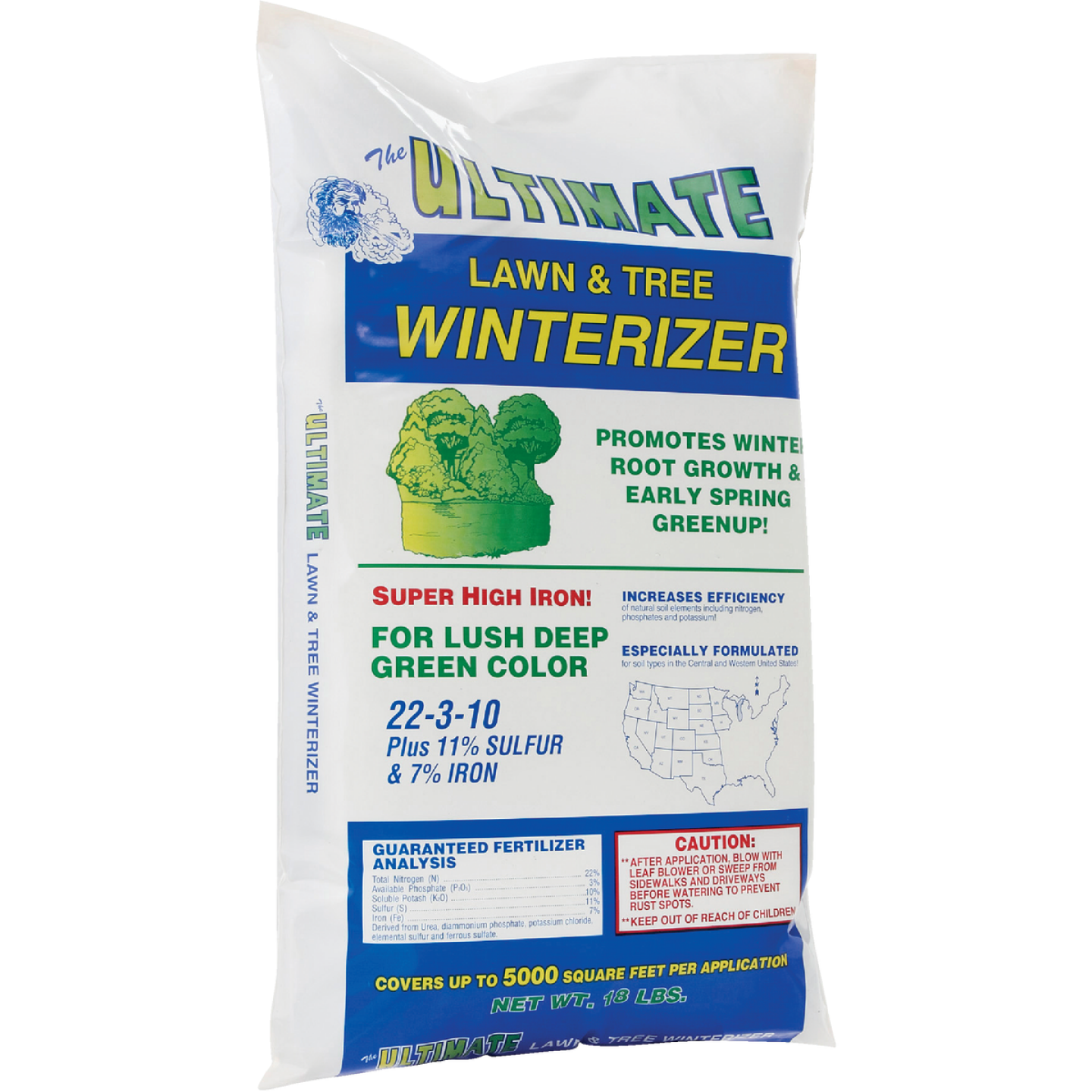 Ultimate 18 Lb. 5000 Sq. Ft. 22-3-10 Lawn And Tree Winterizer Fall Fertilizer Image 1