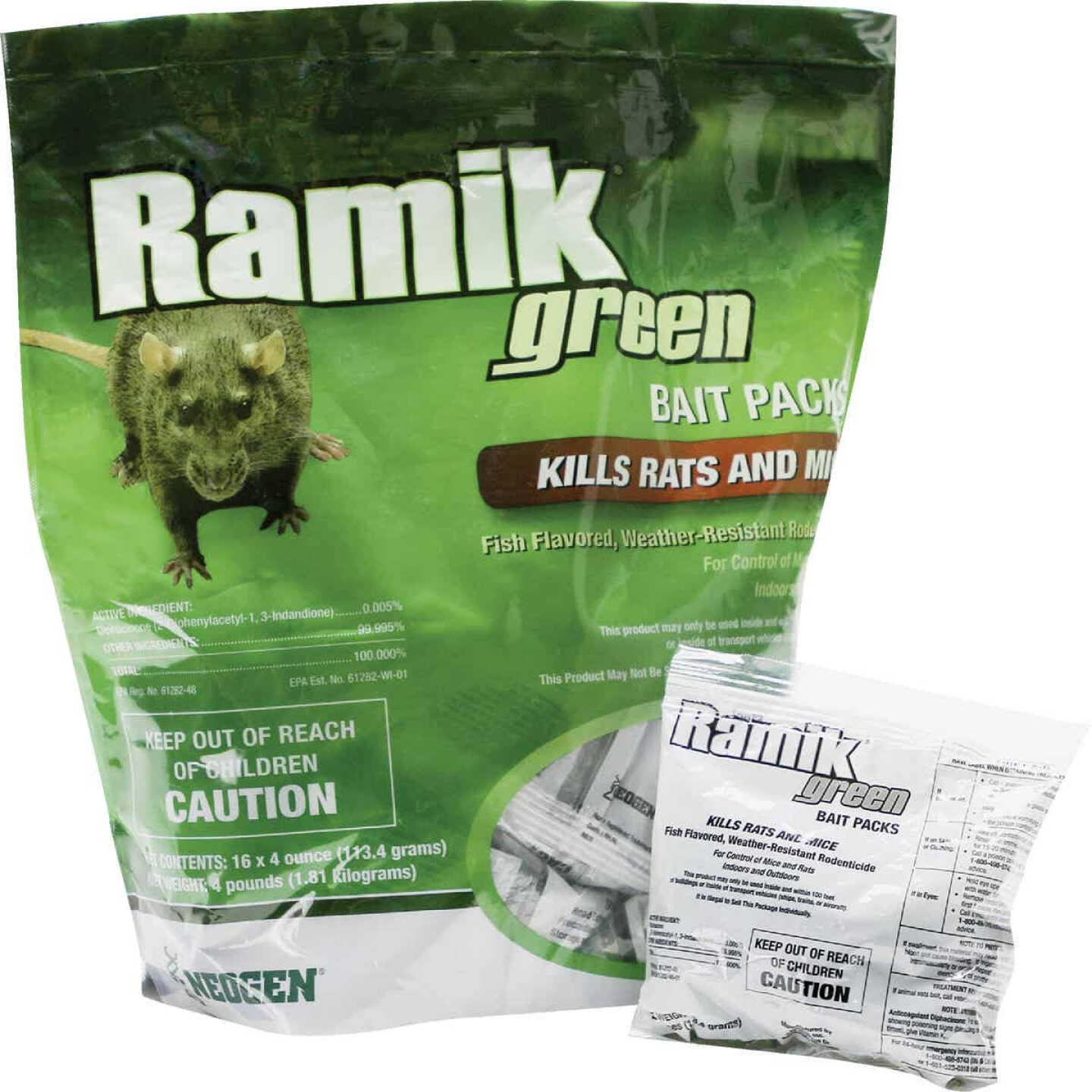 Ramik Green Pellet Bait Pack Rat And Mouse Poison (16-Pack) Image 1