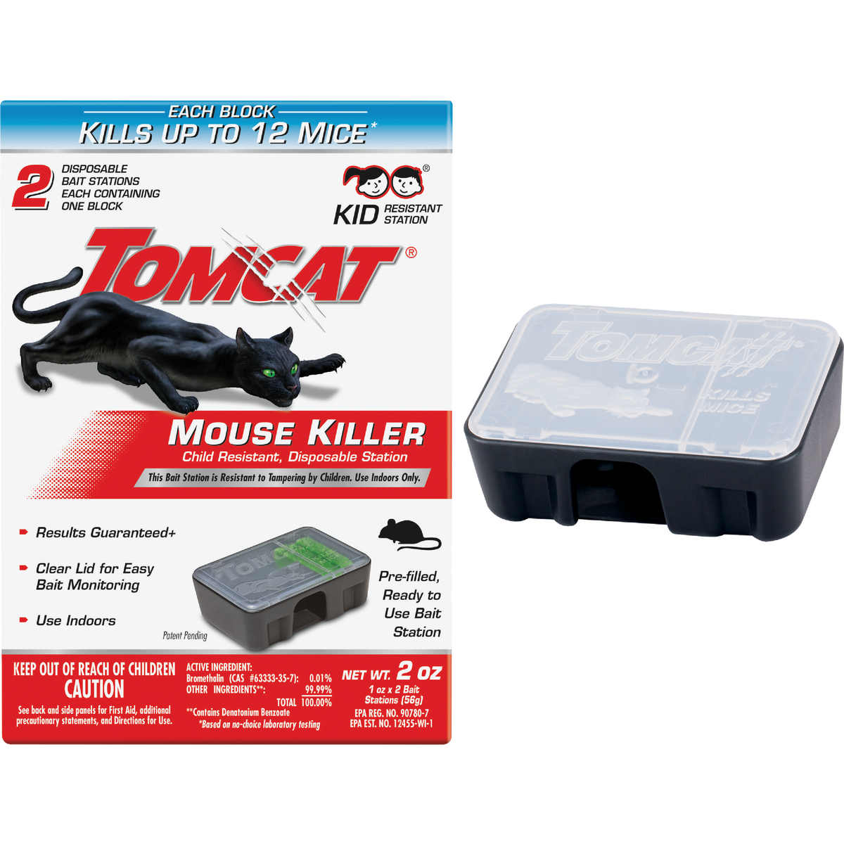 TOMCAT Disposable Bait Station Mouse Killer (2-Pack)