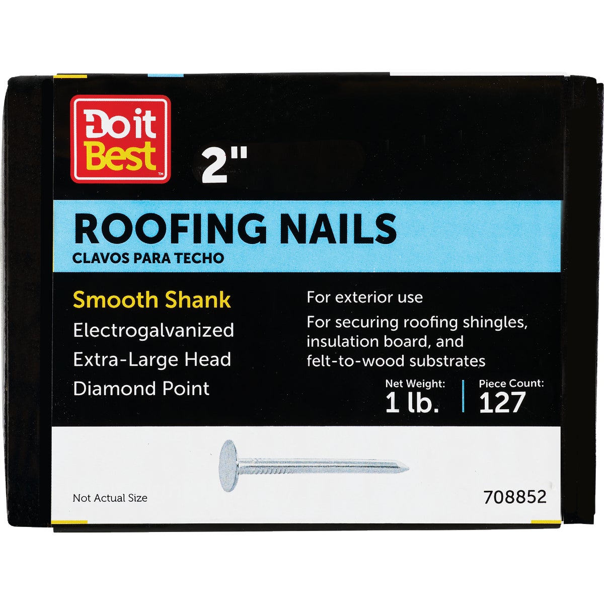 Do it 2 In. 11 ga Electrogalvanized Roofing Nails (144 Ct., 1 Lb.)