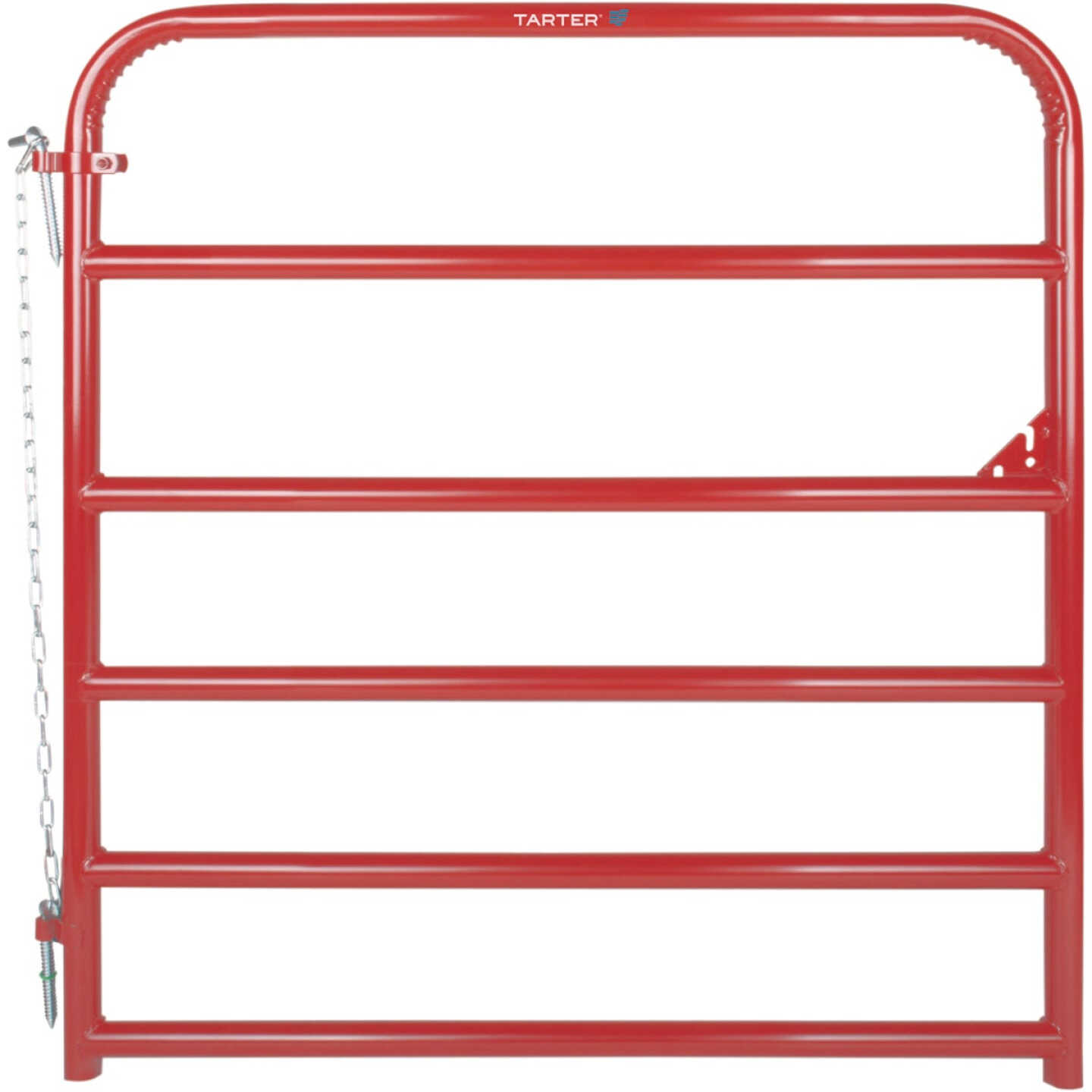 Tarter 50 In. H. x 4 Ft. L. x 1-3/4 In. Tube Diameter Red Economy Tube Gate Image 1