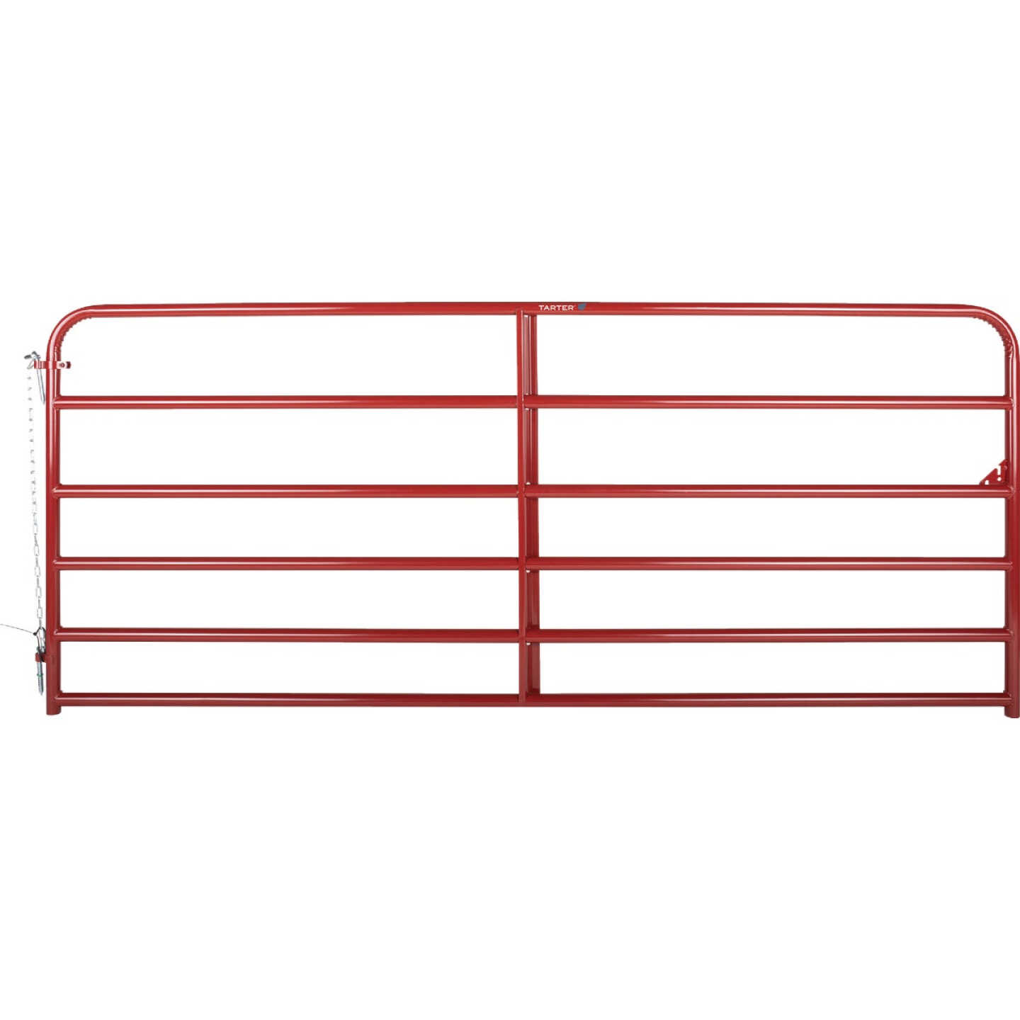 Tarter 50 In. H. x 10 Ft. L. x 1-3/4 In. Tube Diameter Red Economy Tube Gate Image 1