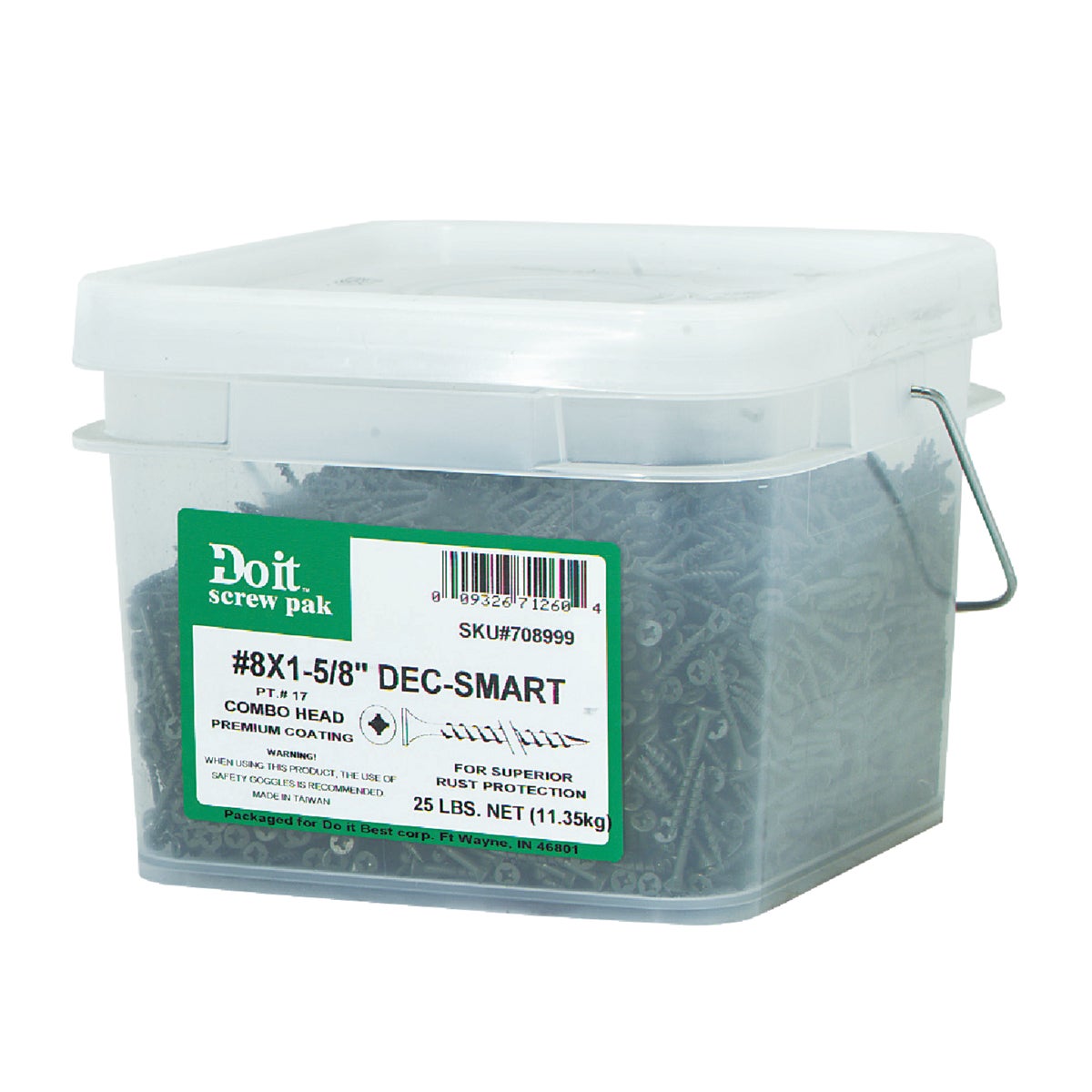 Do it Best #8 x 1-5/8 In. Premium-Coated Combo Drive Wood Exterior Screw (25 Lb.) Image 2