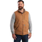 Berne Heartland Men's Medium Brown Sherpa-Lined Washed Duck Vest Image 1
