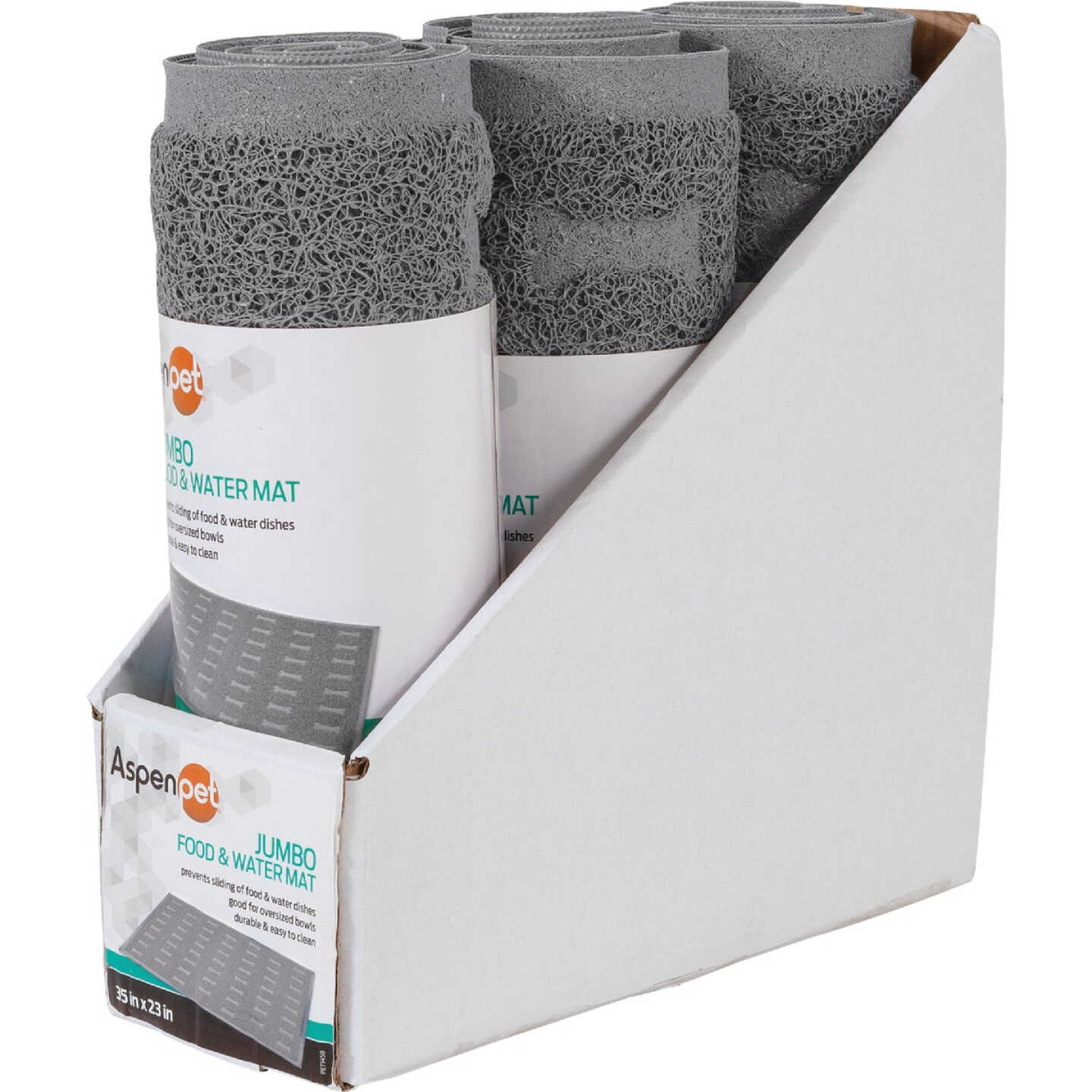 Aspen Pet 35 In. x 23 In. Plastic Pet Feeding Mat Image 4