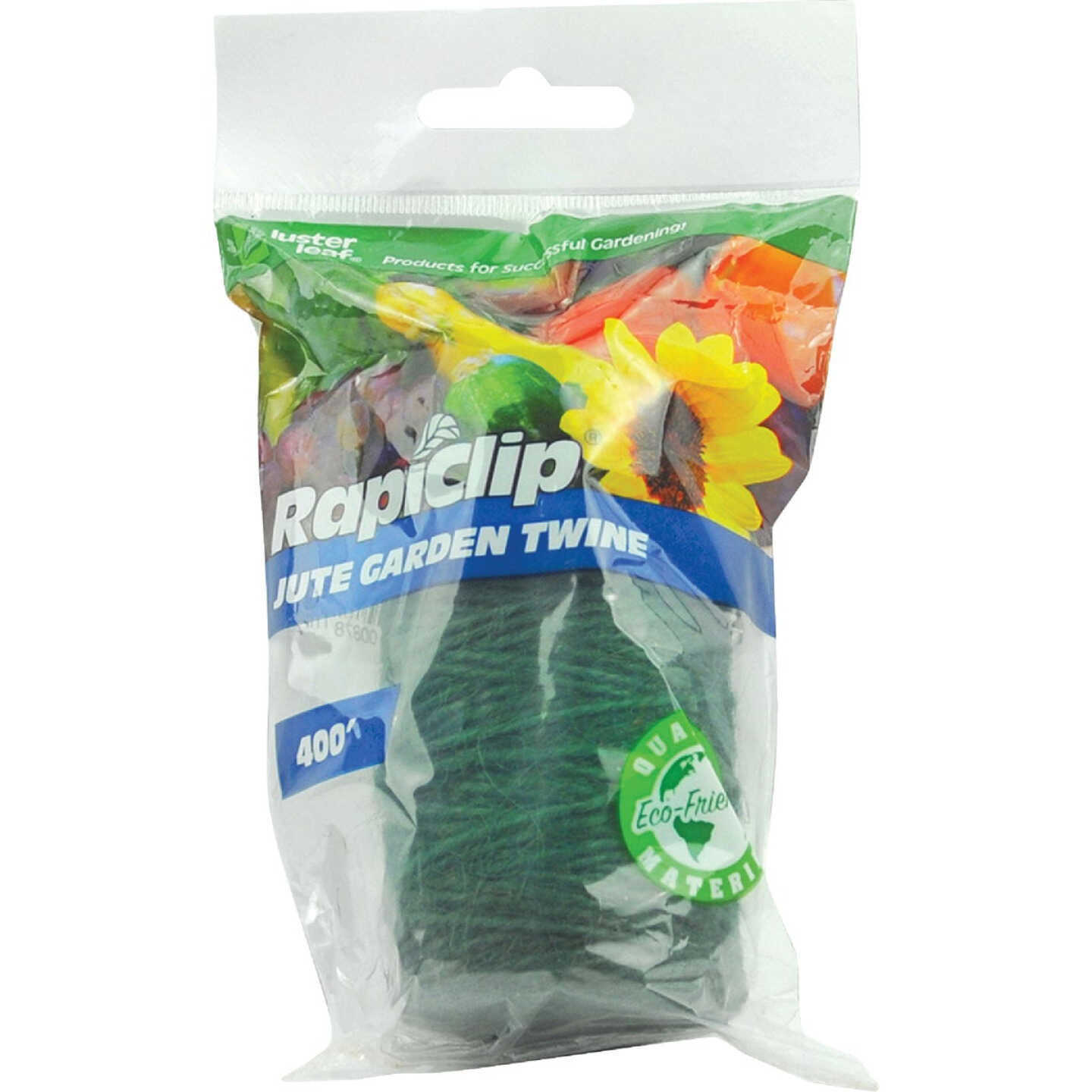 Rapiclip 400 Ft. Green Jute Garden Twine Plant Tie Image 1