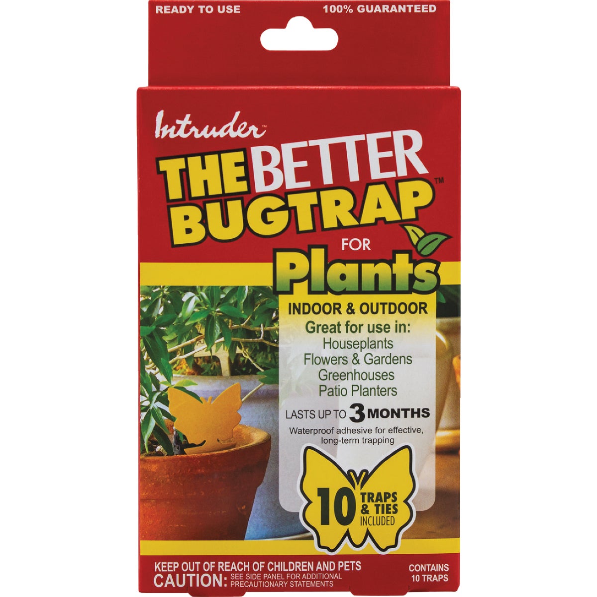 Intruder The Better Bugtrap for Plants Disposable Indoor/Outdoor Insect Trap (10-Pack)