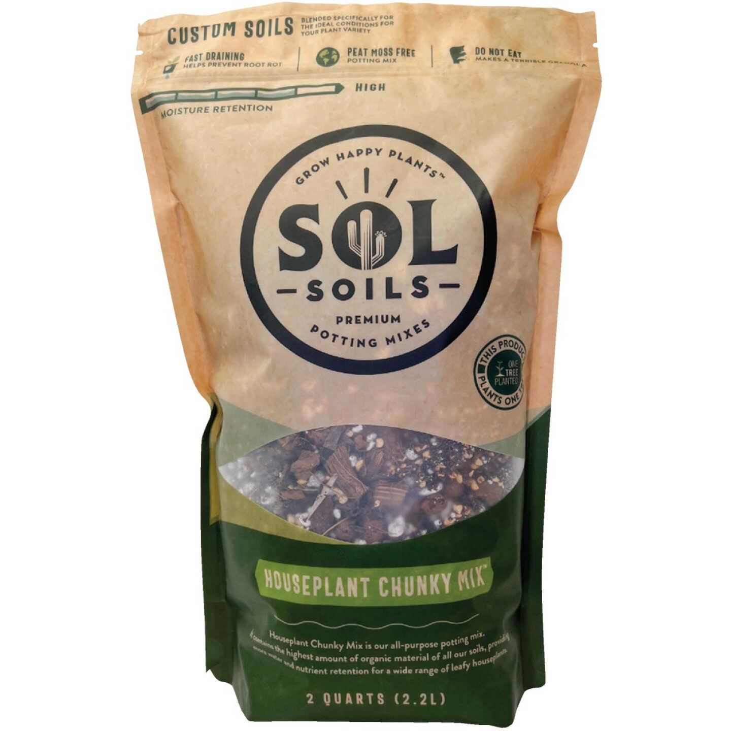Sol Soils 2 Qt. Houseplant Chunky Mix Image 1