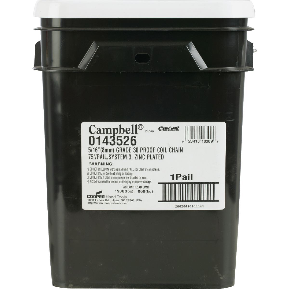 Campbell 5/16 In.75 Ft.  Zinc-Plated Low-Carbon Steel Coil Chain Image 2