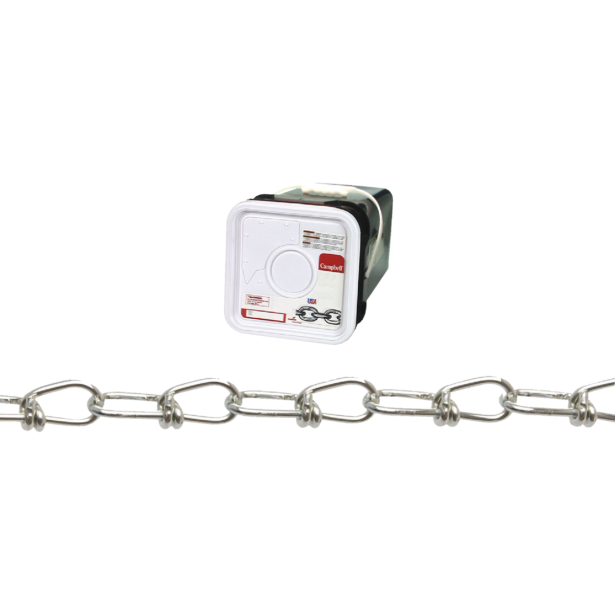 Campbell #2/0 275 Ft. Zinc-Plated Low-Carbon Steel Coil Chain Image 1
