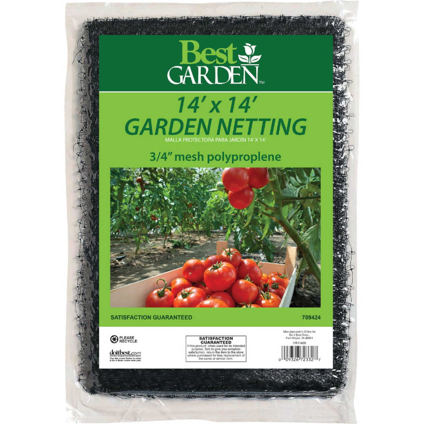 Best Garden 3/4 In. Mesh 14 Ft. x 14 Ft. Protective Garden Netting Image 1