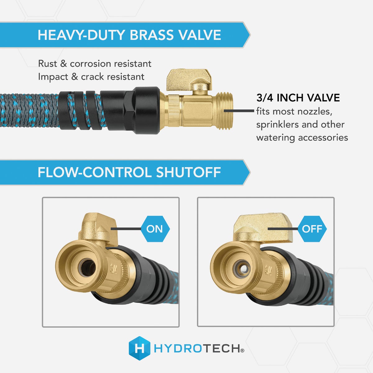 Hydrotech 5/8 In. x 25 Ft. Expandable Burst Proof Hose - Blue Image 3