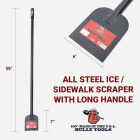 Bully Tools 6 In. W. Steel Long Handle Sidewalk Ice Scraper Image 2