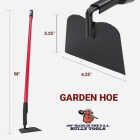Bully Tools 58 In. Garden Hoe with Fiberglass Long Handle Image 2