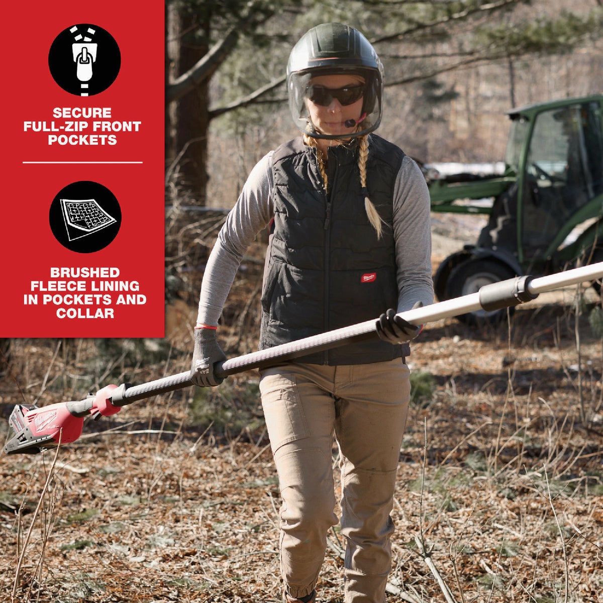 Milwaukee FREEFLEX Women's Large Black Lightweight Insulated Vest Image 6