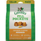 Greenies Capsule Pill Pockets Chicken Flavor Chewy Dog Treat (60-Pack) Image 1