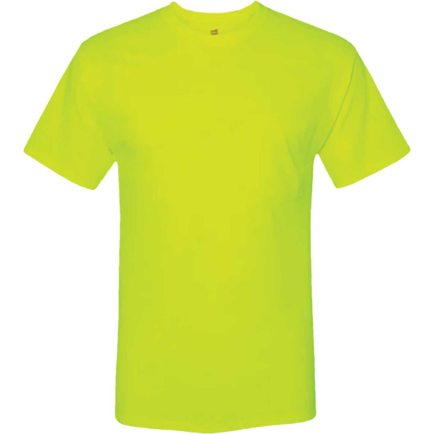 Hanes Men's Medium Safety Green Workwear T-Shirt (2-Pack) Image 1