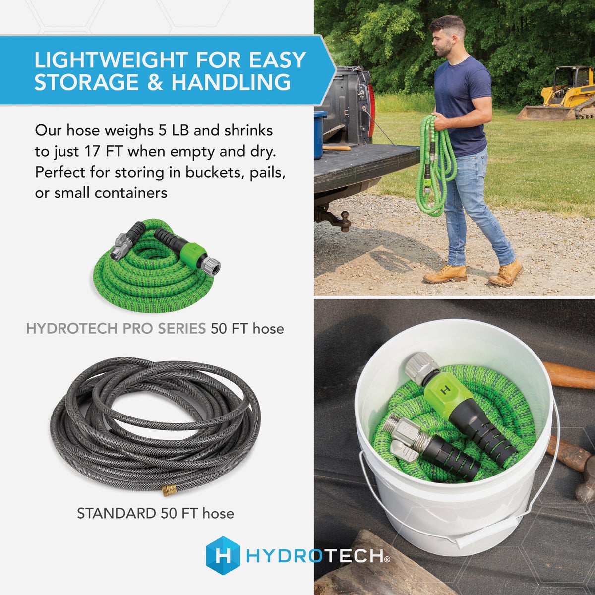 Hydrotech 3/4 In. x 50 Ft. Expandable Burst Proof Hose - Green Image 6