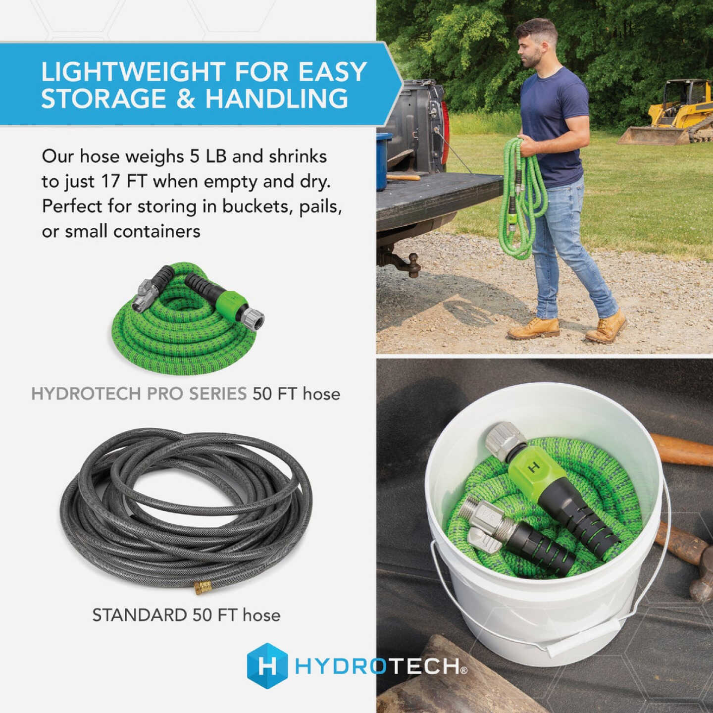 Hydrotech 3/4 In. x 50 Ft. Expandable Burst Proof Hose - Green Image 6
