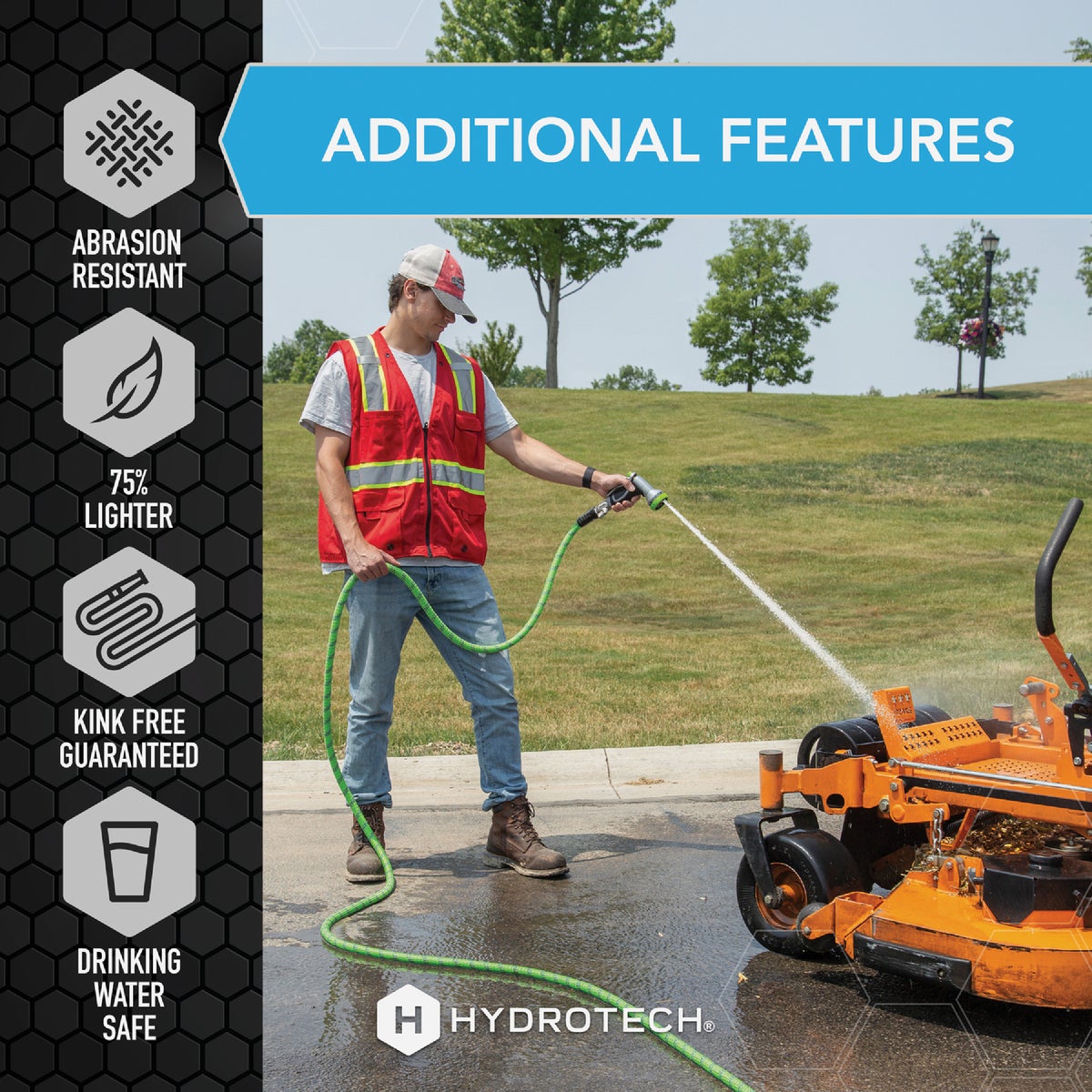 Hydrotech 3/4 In. x 50 Ft. Expandable Burst Proof Hose - Green Image 7