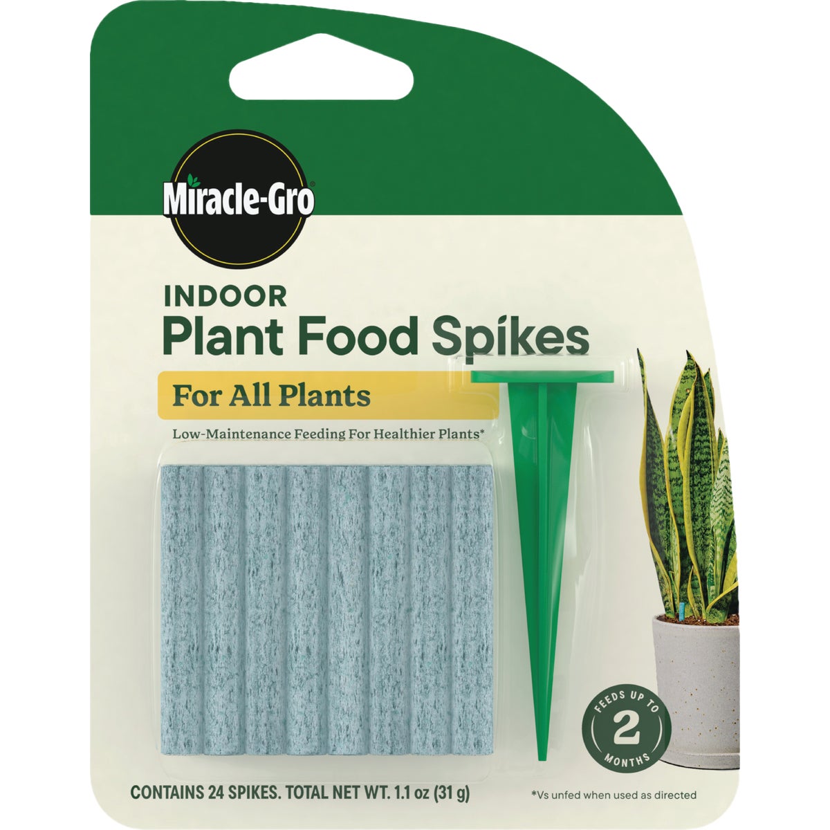Miracle-Gro Indoor Plant Food Spikes For All Plants (24-Pack)