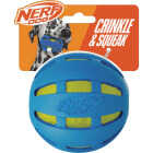 Nerf Dog 3.8 In. Rubber Checker Squeak Crunch Ball Image 1