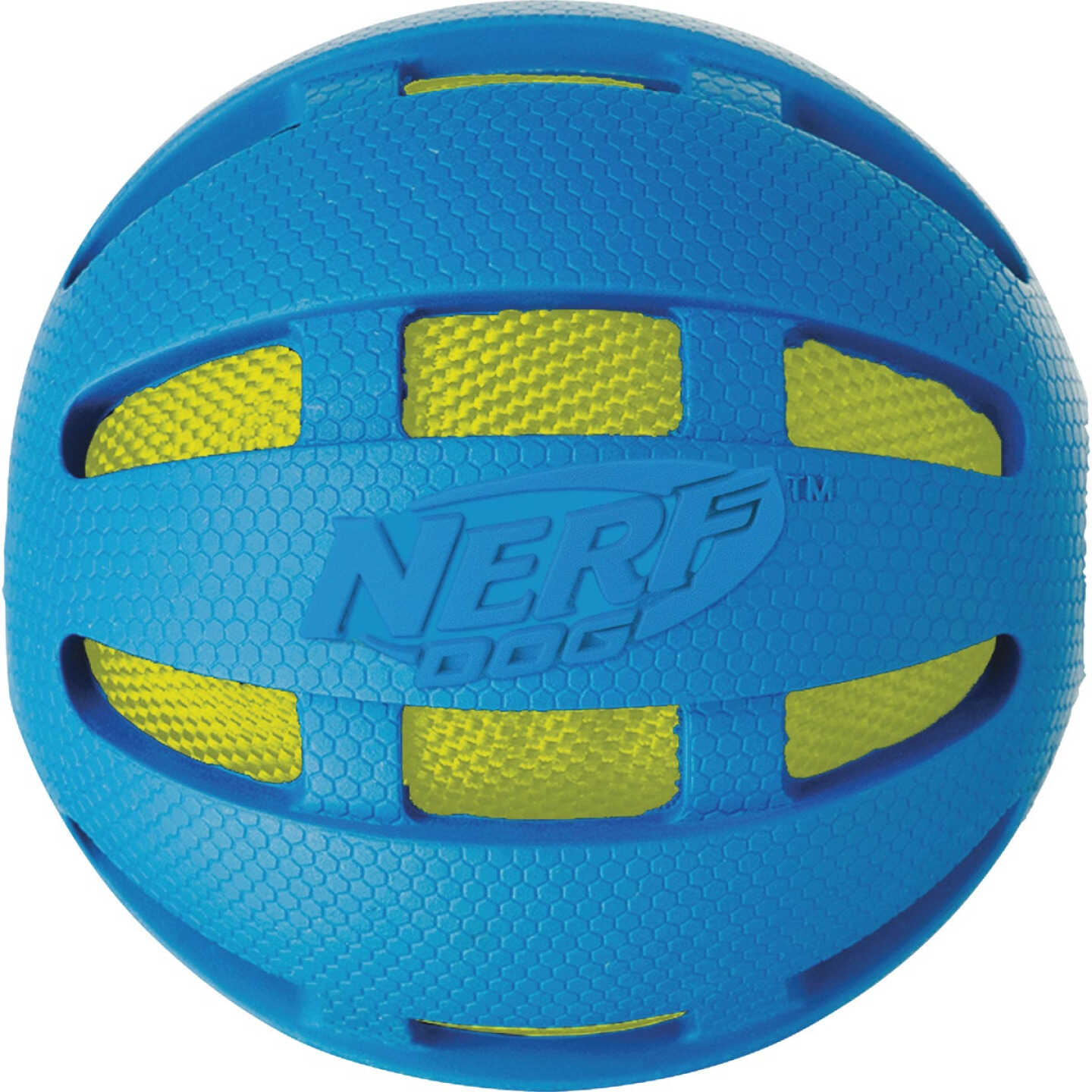 Nerf Dog 3.8 In. Rubber Checker Squeak Crunch Ball Image 4