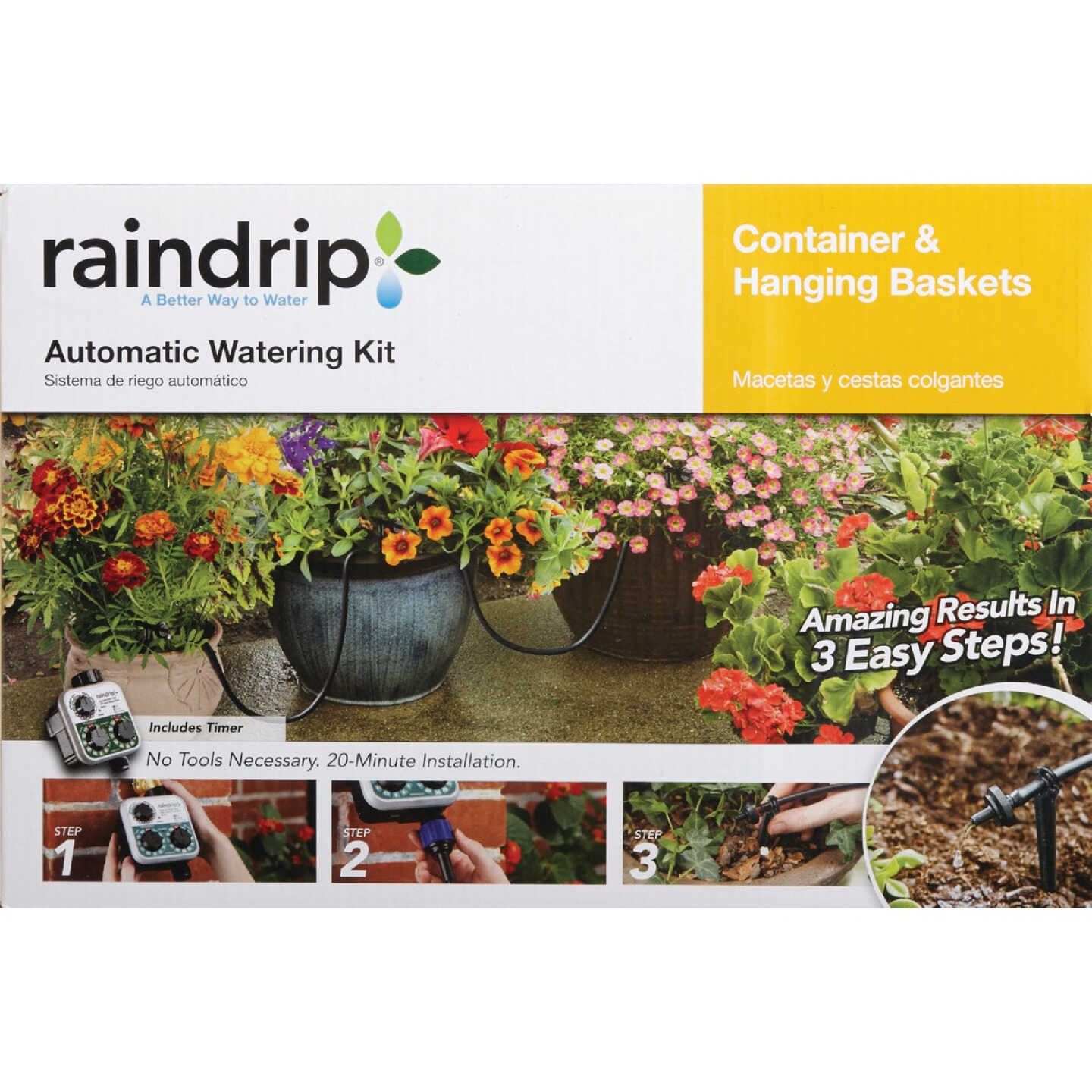 Raindrip 20-Container Patio Drip Irrigation Watering Kit Image 2