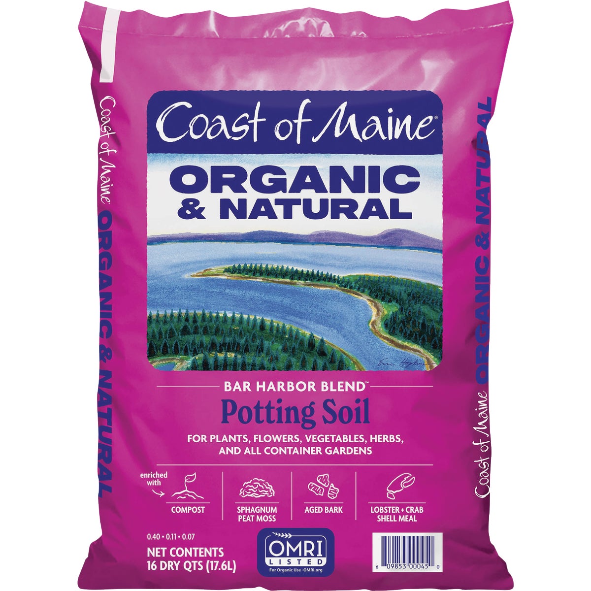 Coast of Maine Bar Harbor Blend 16 Qt. Organic Potting Soil