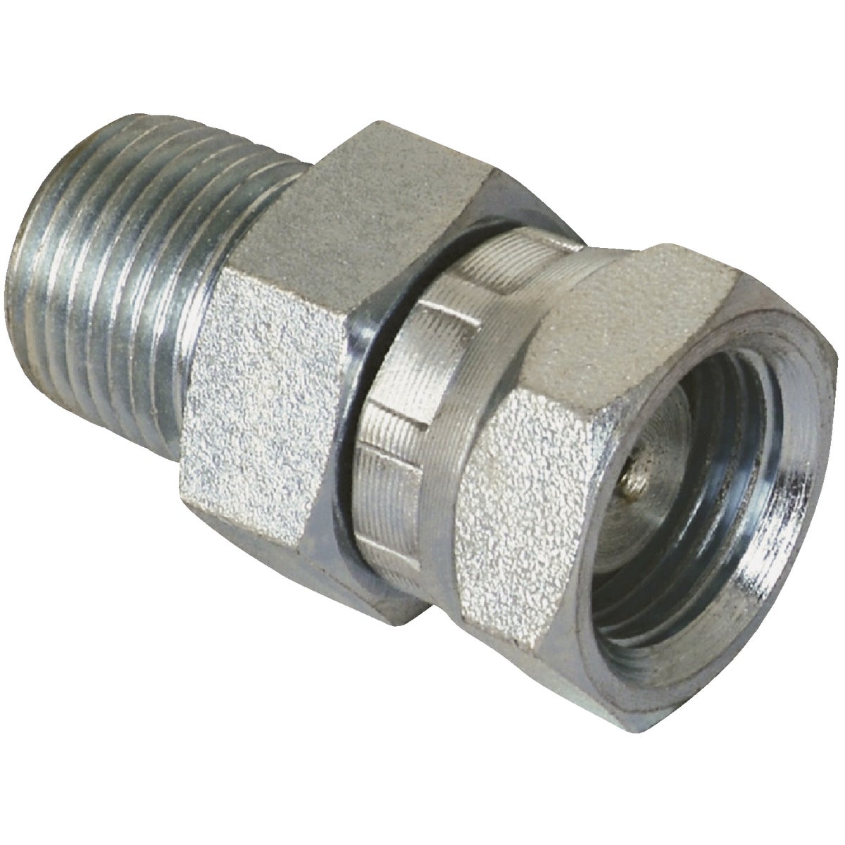 Apache 3/8 In. Male Pipe x 3/8 In. Female Pipe Swivel Hydraulic Hose Adapter