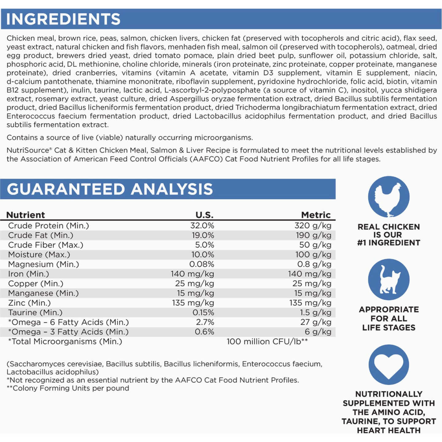 NutriSource 12 Lb. Chicken Meal, Salmon, & Liver Dry Cat & Kitten Food Image 2