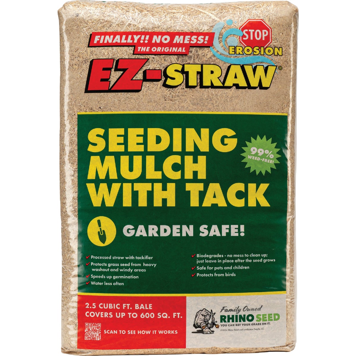 EZ Straw 2.5 Cu. Ft. 600 Sq. Ft. Coverage Area Straw Seeding Mulch