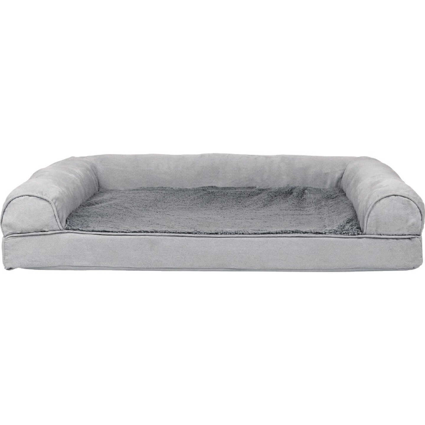 FurHaven Large Plush & Suede Orthopedic Sofa Dog Bed Image 1