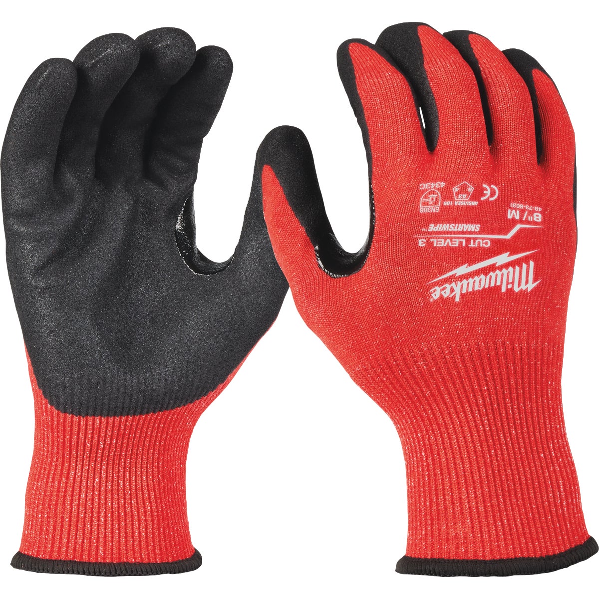 Milwaukee Unisex Medium Cut 3 Dipped Work Glove Image 1