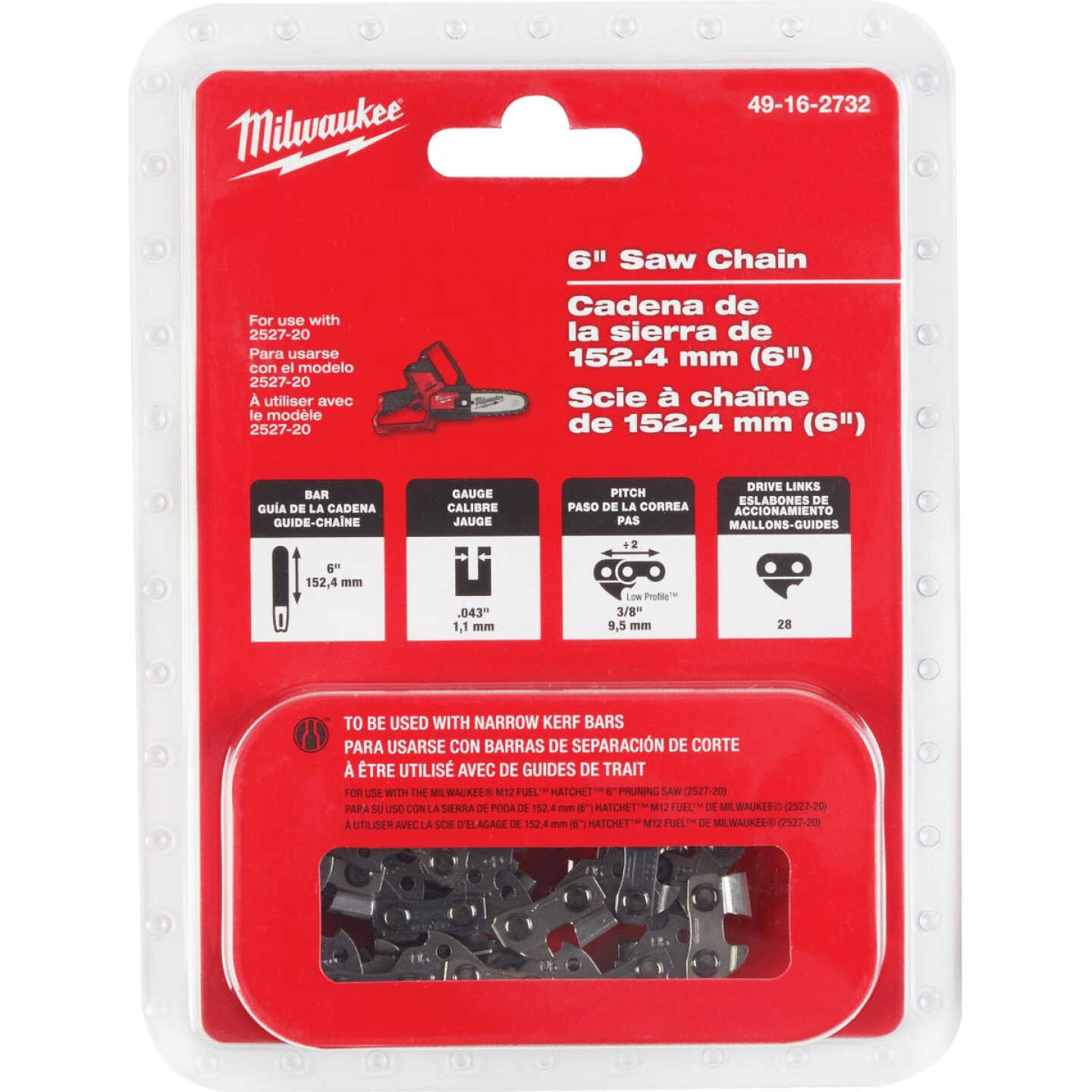 Milwaukee 6 In. Saw Chain Image 1