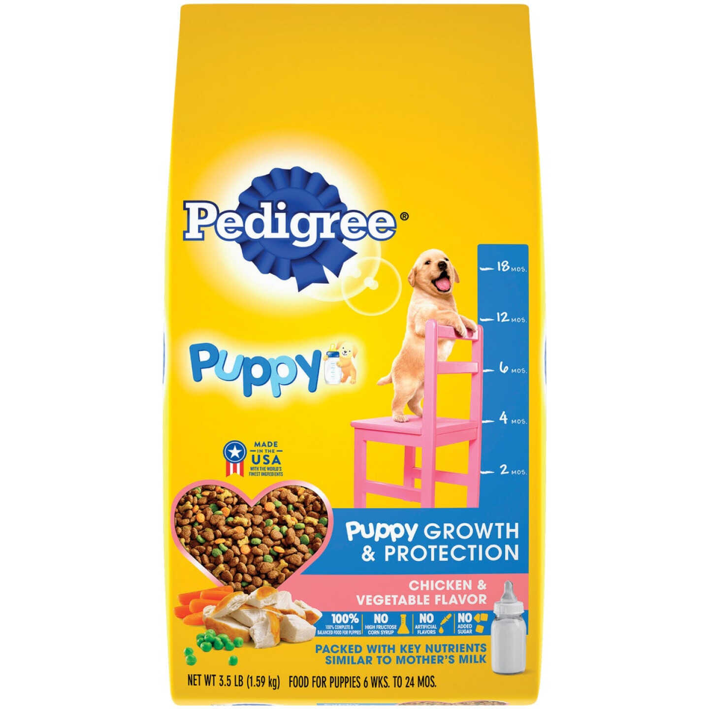 Pedigree Complete Nutrition 3.5 Lb. Roasted Chicken, Rice & Vegetable Dry Puppy Food Image 1