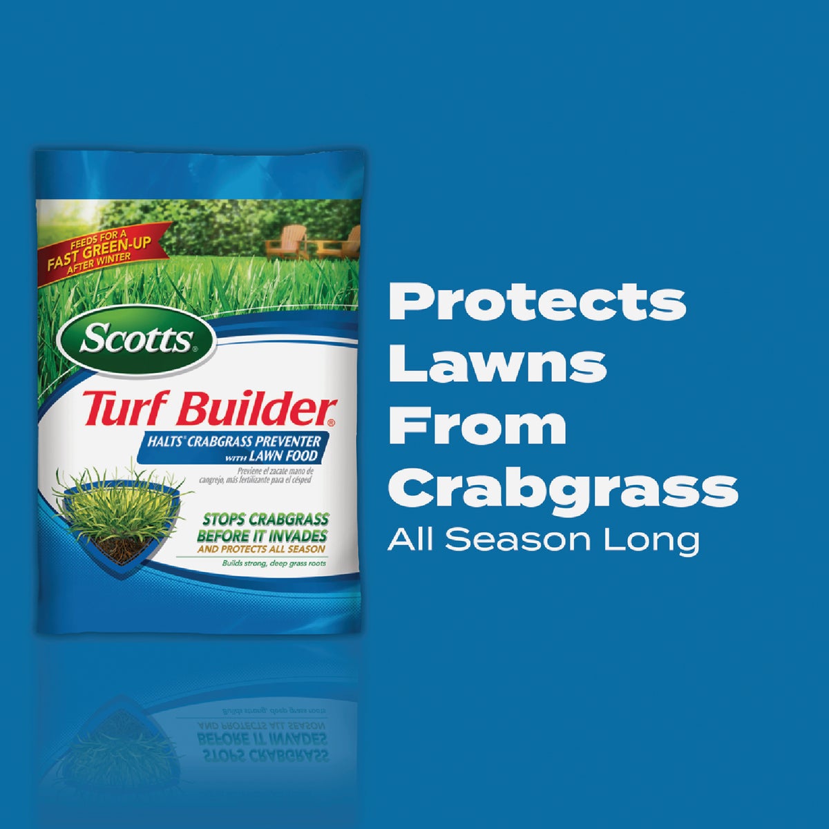 Scotts Turf Builder 40.05 Lb. 15,000 Sq. Ft. Halts Crabgrass Preventer with Lawn Food Image 2