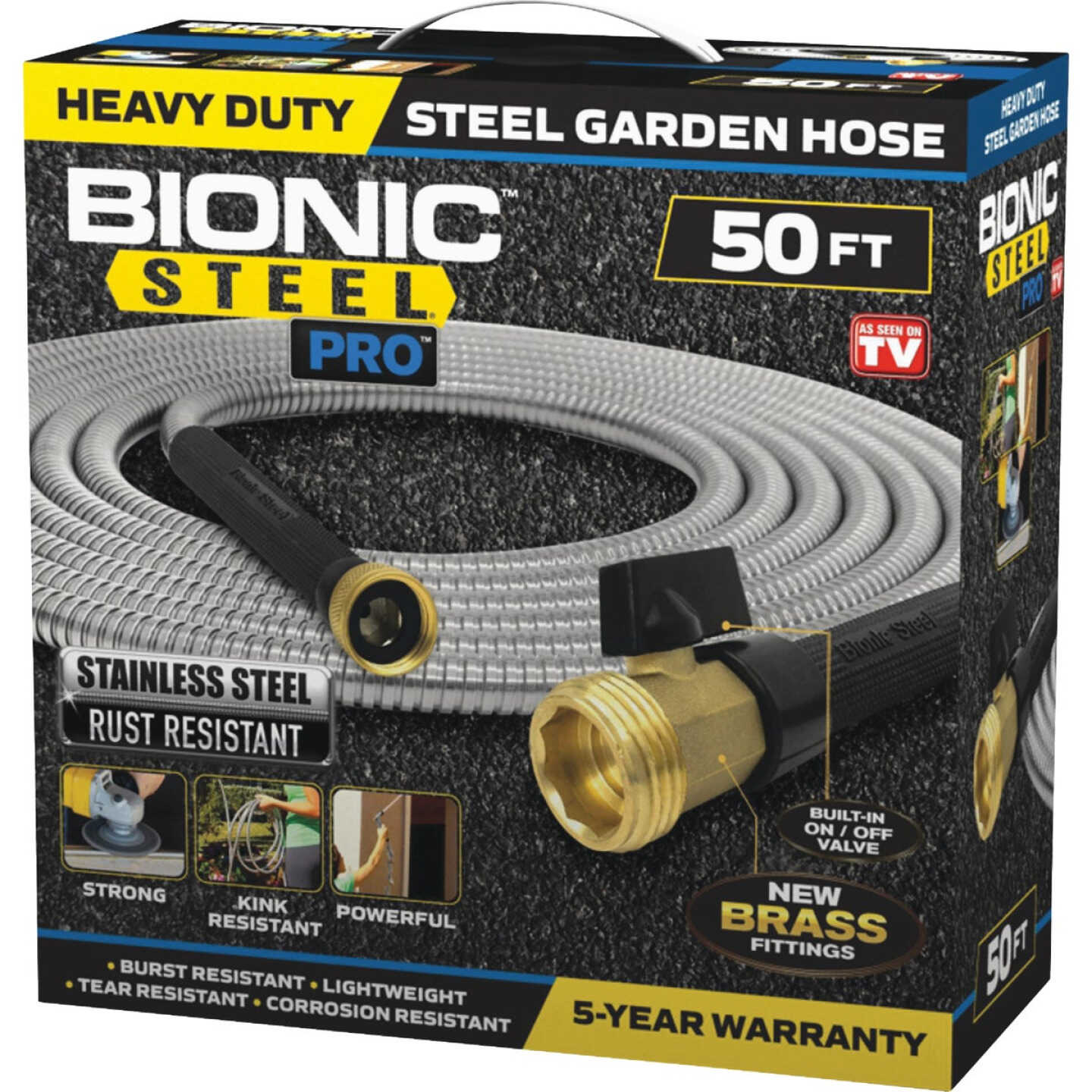 Bionic Steel Pro 5/8 In. Dia. X 50 Ft. L. Stainless Steel Garden Hose Image 1