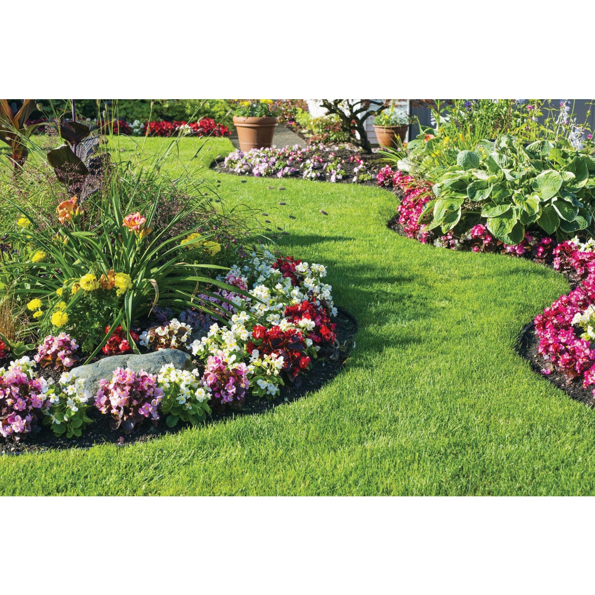 Master Mark Original 3.5 In. H. x 20 Ft. L. Black Plastic Lawn Edging Image 2