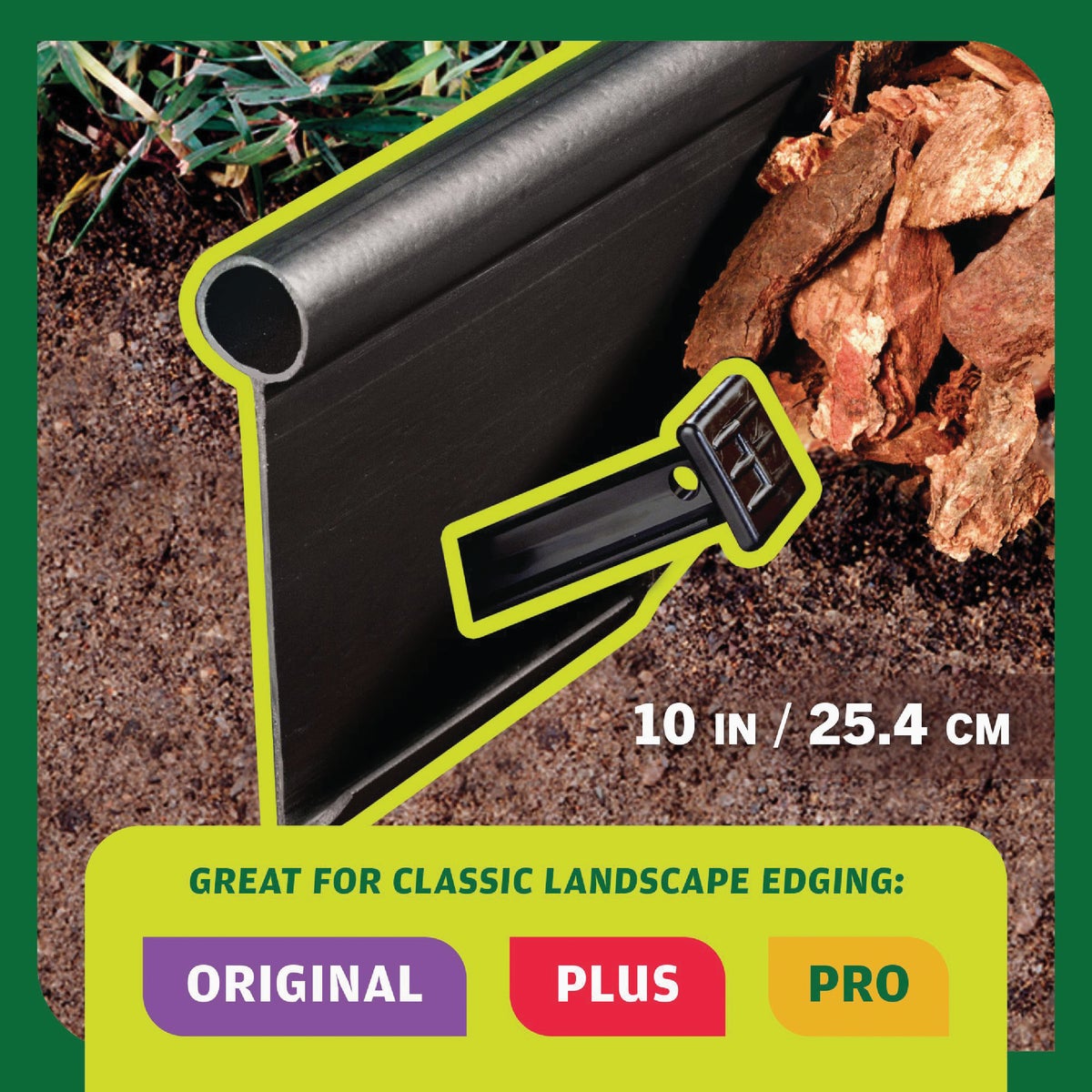 Master Mark Original 3.5 In. H. x 20 Ft. L. Black Plastic Lawn Edging Image 4